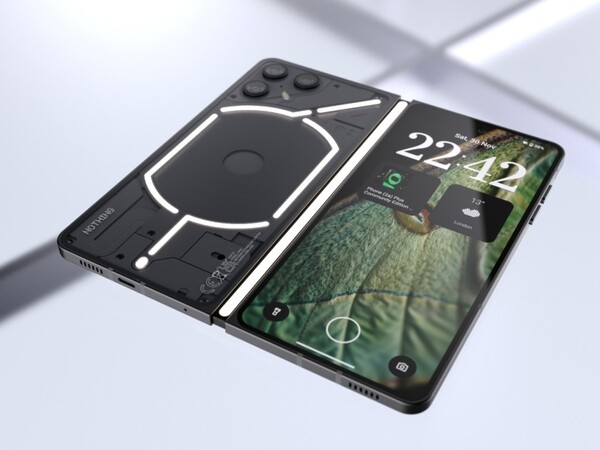 Light bar on the hinge of the Nothing Fold smartphone (1)