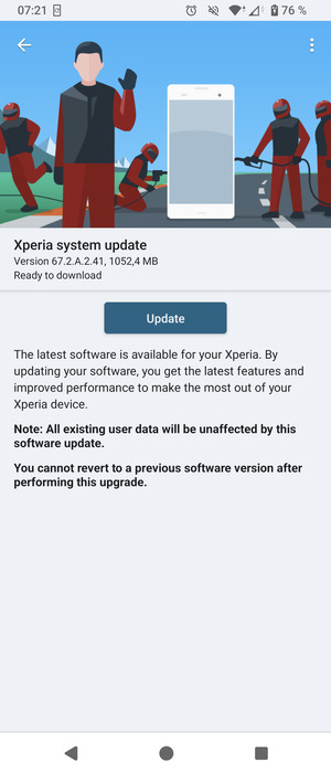 Android 15 update for Sony Xperia 5 V