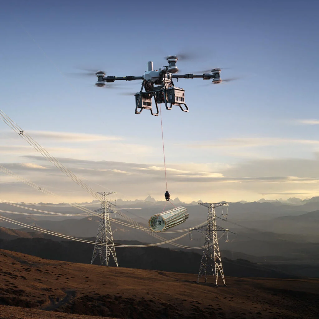 DJI FlyCart 100 in the air