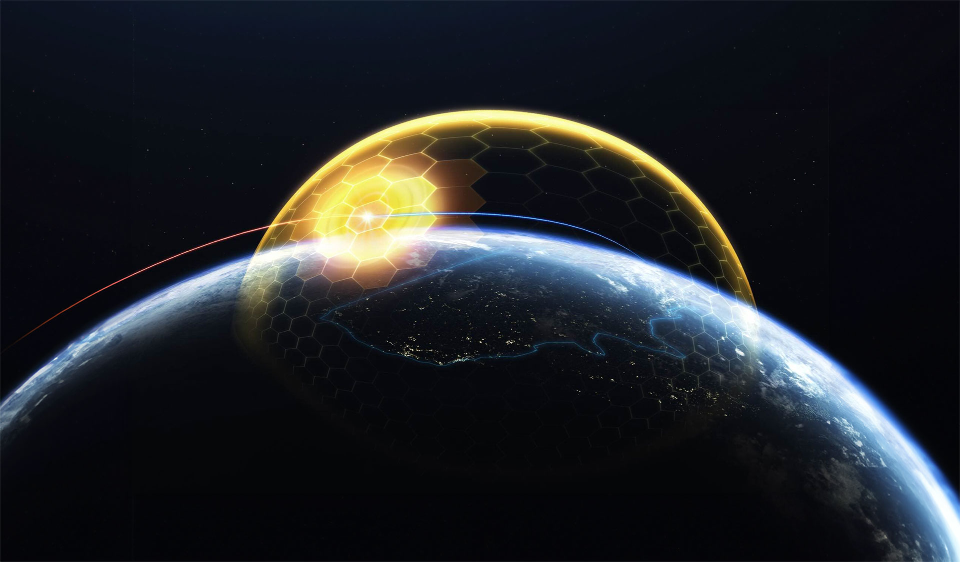 Ілюстрація системи захисту Golden Dome від Lockheed Martin