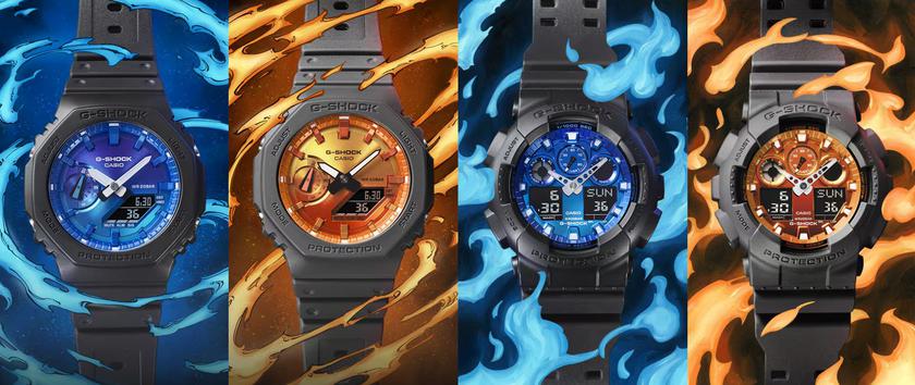 Годинник G-Shock Flame Inside з синім градієнтом