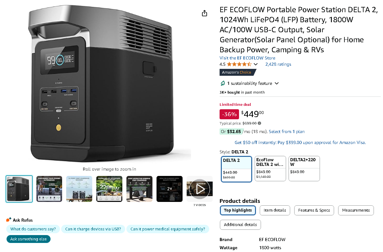 EcoFlow DELTA 2 Power Station EcoFlow DELTA 2 Power Station