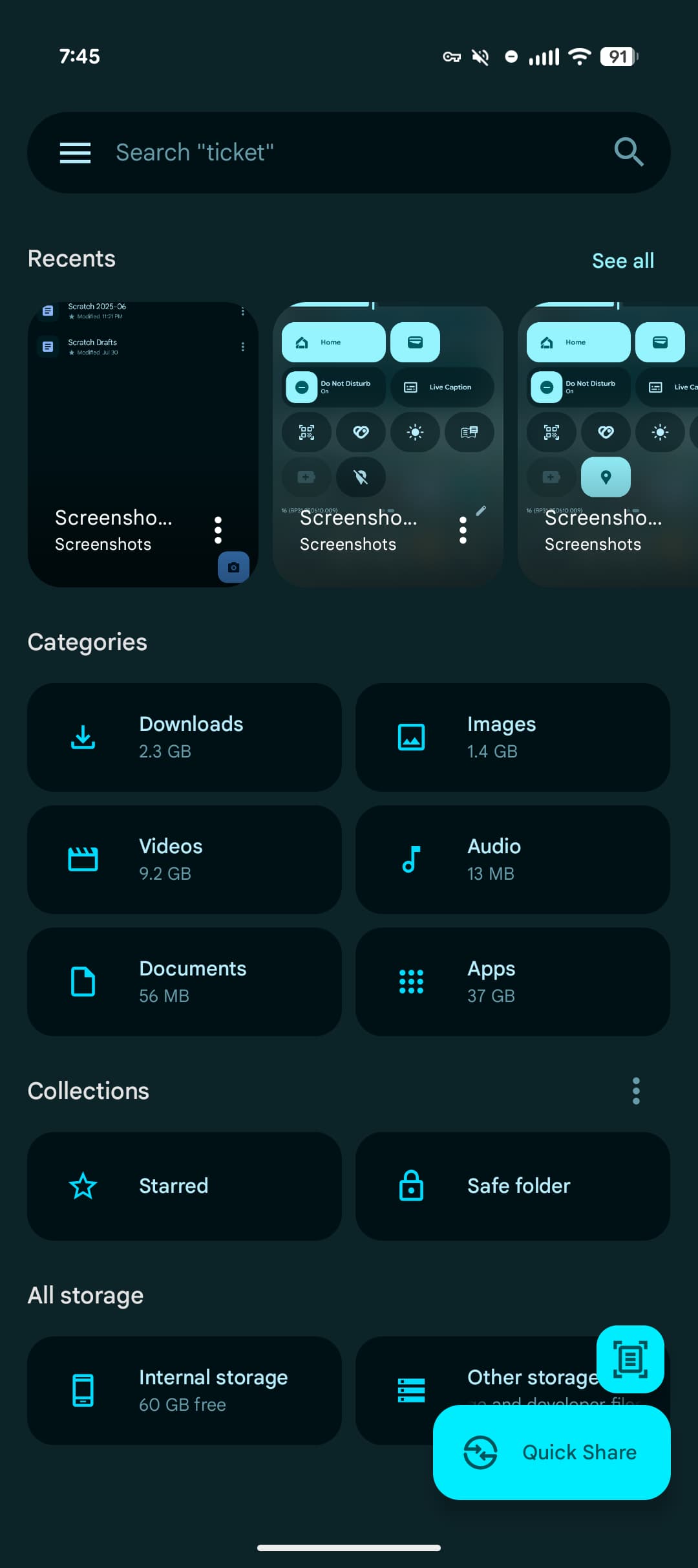 Файлы от Google - Material You Interface 1
