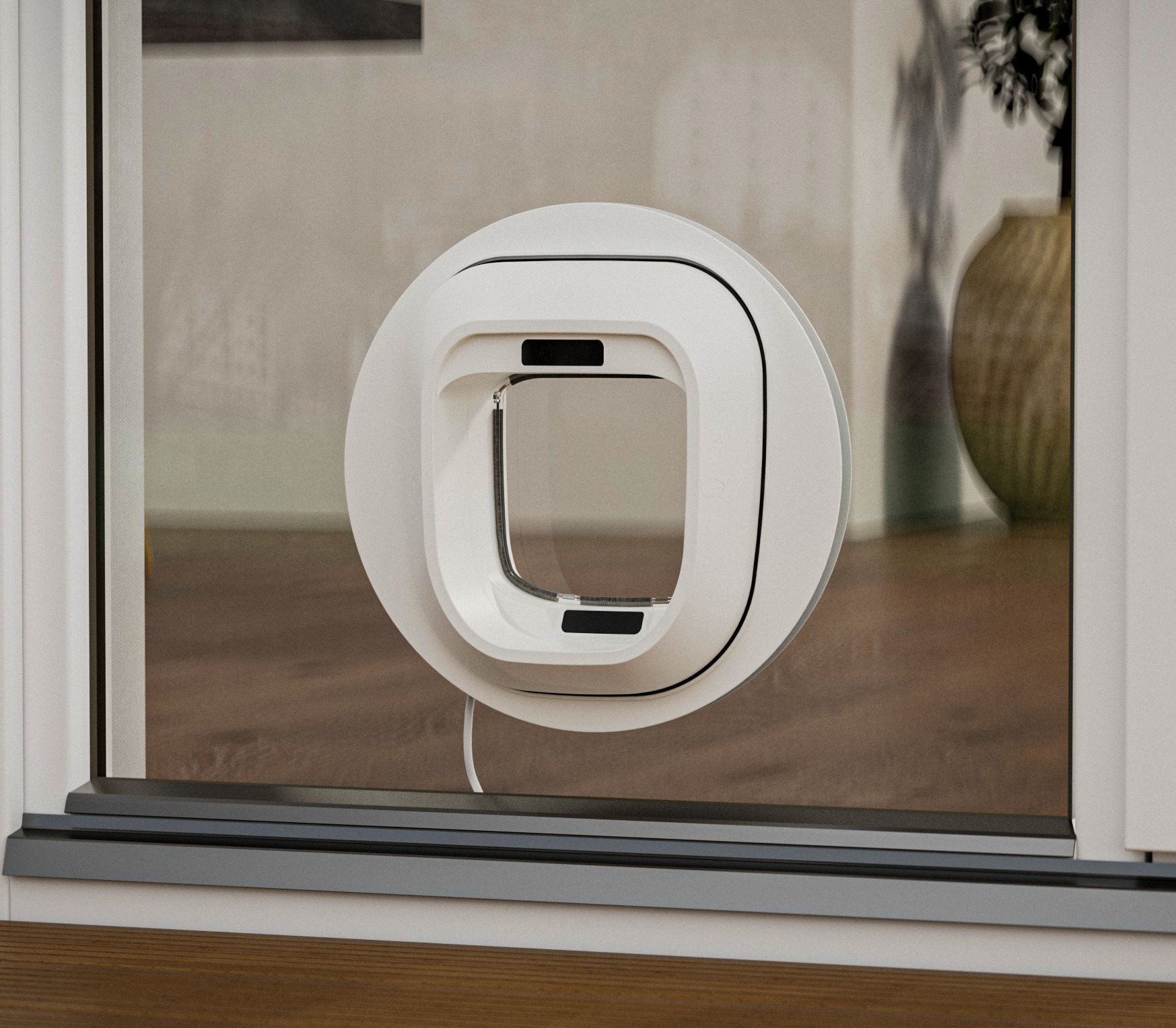 Flappie: a door that won't open if the cat wants to come home with a captured mouse or bird