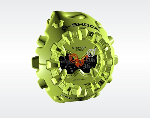 Montre G-Shock GA-V01 en vert lime