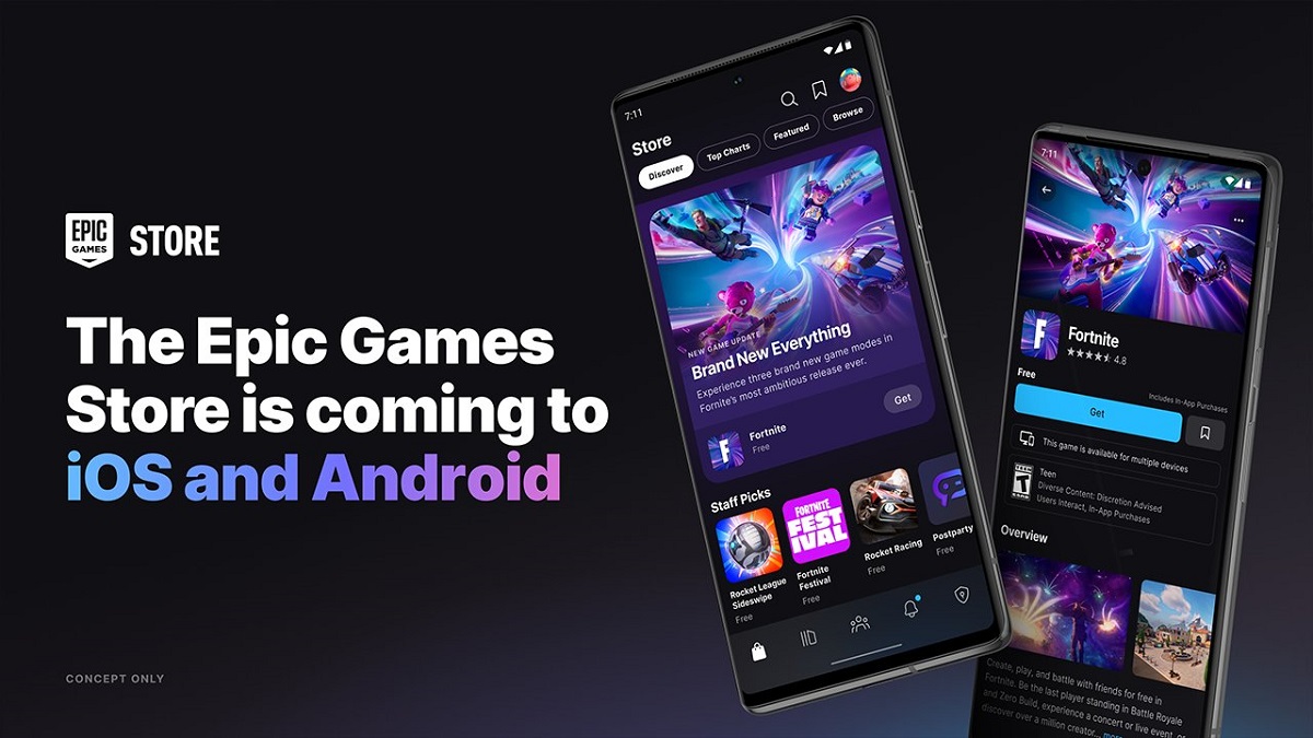 В 2024 году Epic Games Store выпустят на iOS и Android. В каталоге магазина будут не только игры для PC, но и мобильные приложения