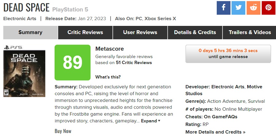 "One of the greatest remakes ever!" - is what critics are calling the revamped version of Dead Space-2