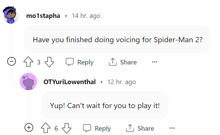 L'acteur qui a prêté sa voix à Peter Parker a révélé qu'il avait terminé son travail sur Marvel's Spider-Man 2. Le jeu est probablement prêt à sortir.-2