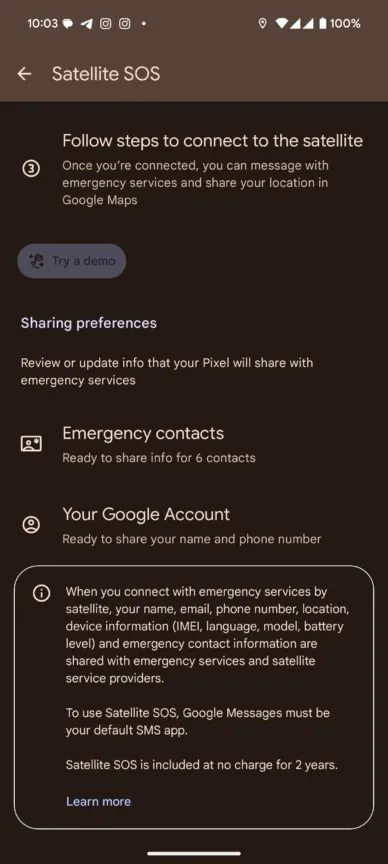 Google Pixel Satellite SOS Feature