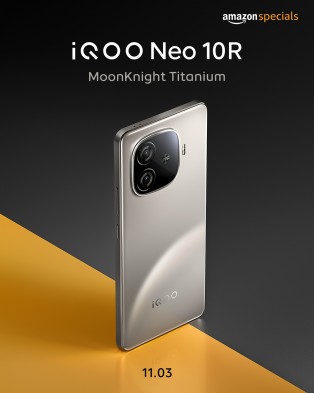 Smartphone iQOO Neo 10R en couleur Raging Blue