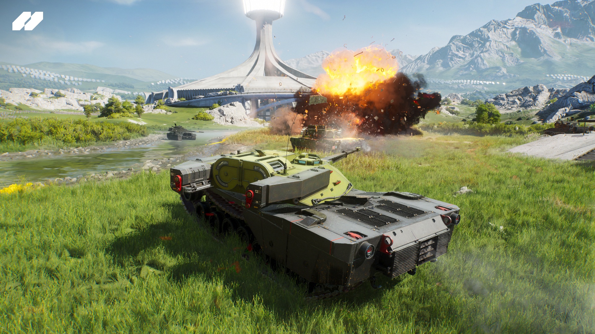 Screenshot from the game World of Tanks: HEAT without the interface