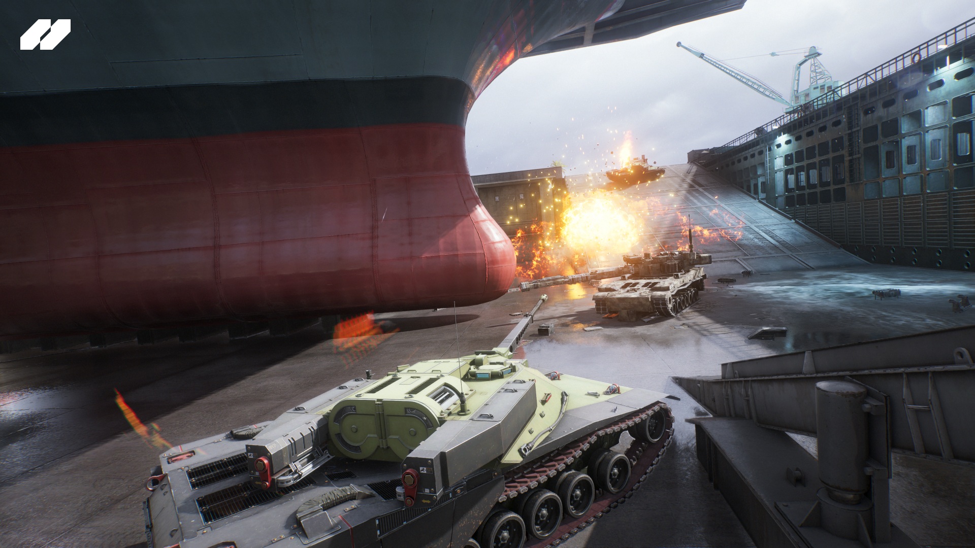 Screenshot from the game World of Tanks: HEAT without the interface