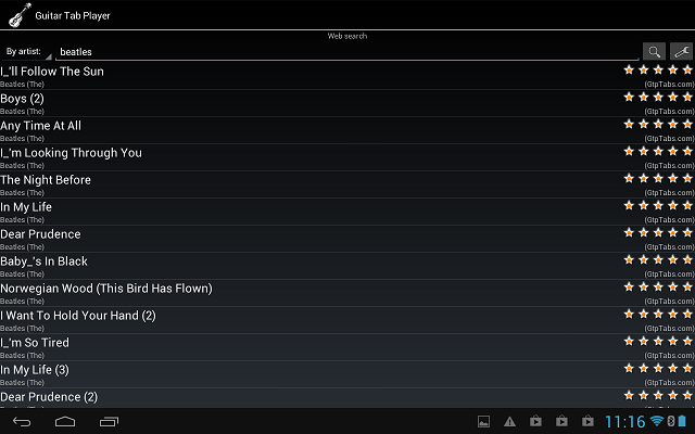 Приложения для Android-планшетов: Guitar Tab Player-9