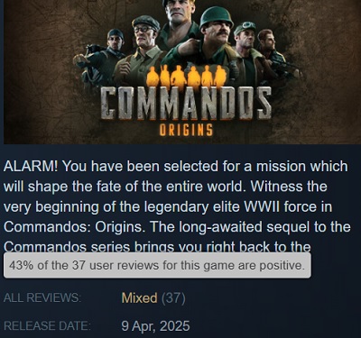 Зображення з гри Commandos: Origins