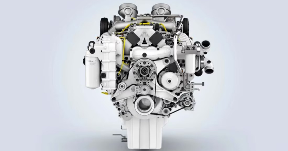 Liebherr D9612 engine in operation