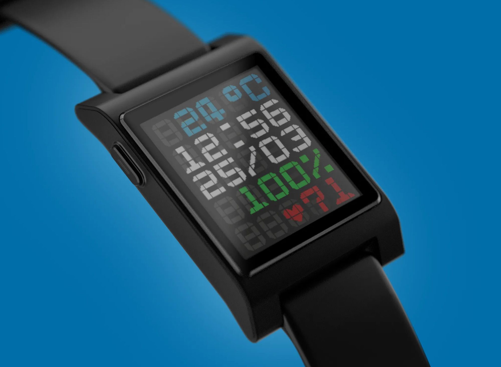 La smartwatch Core 2 Duo en noir. Illustration : Eric Migikowski