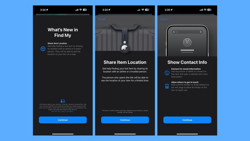 Share Item Location feature in iOS 18.2
