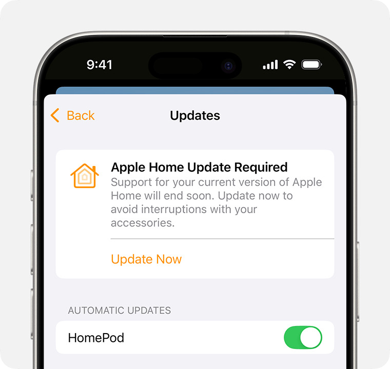 Update the Home app
