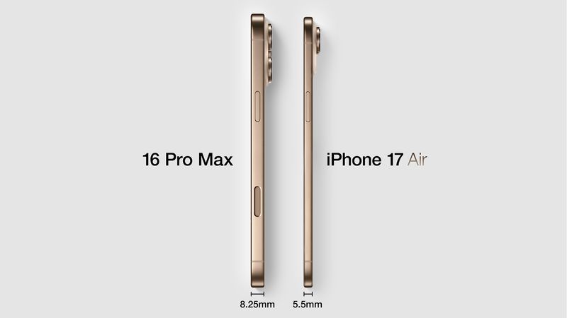 Порівняння iPhone 16 Pro та iPhone 17 Air
