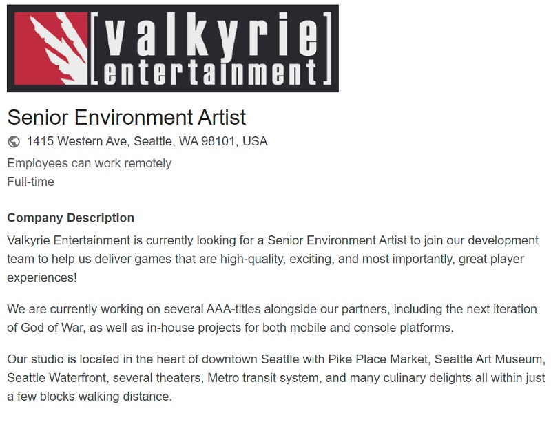 Un nouveau volet de God of War serait-il déjà en développement ? C'est ce qu'indique un poste vacant dans l'un des studios internes de Sony-2