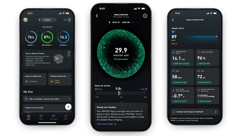 Фітнес-браслети WHOOP 5.0 та WHOOP MG