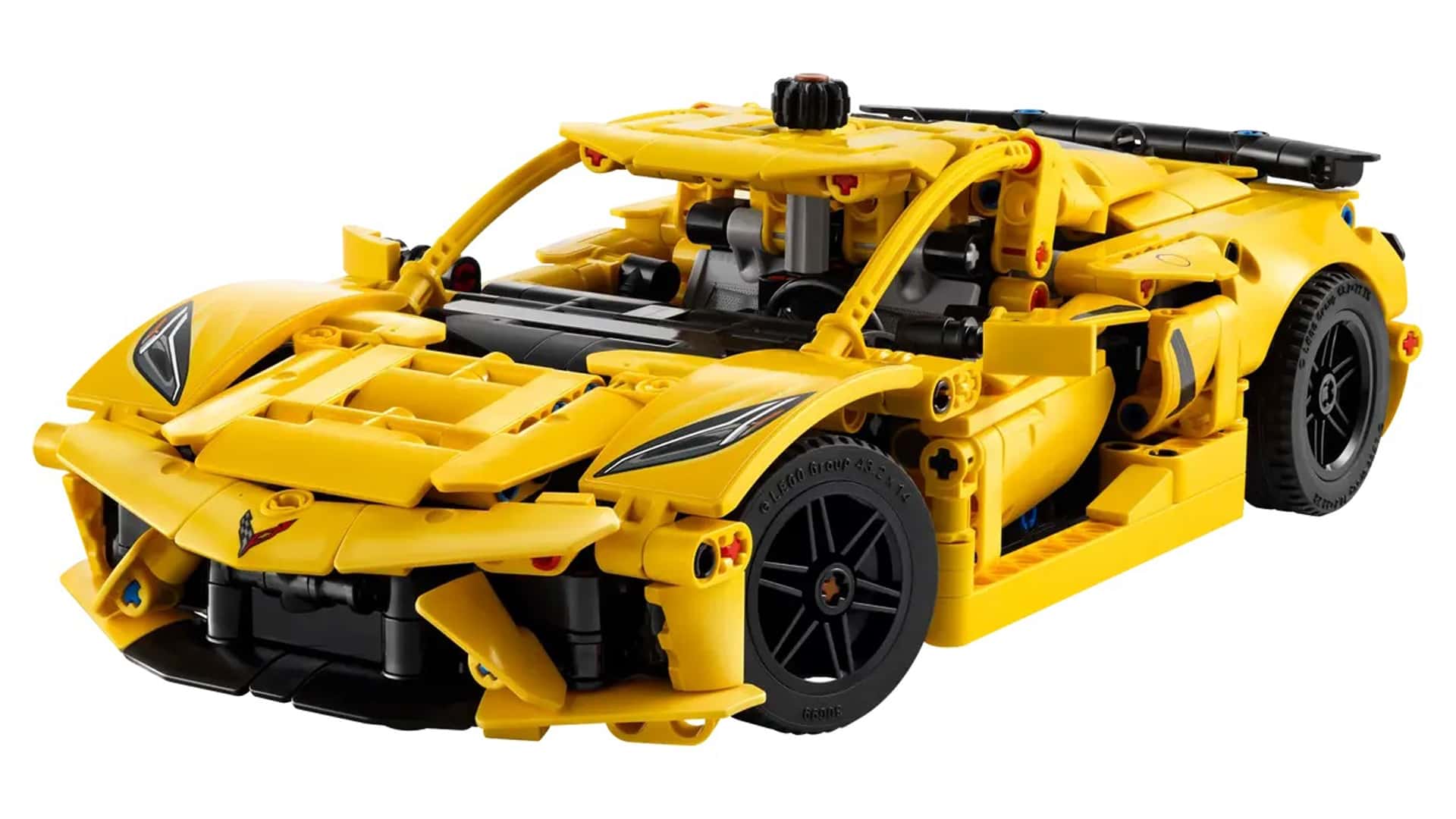 Interior of Lego Technic Corvette Stingray C8 model