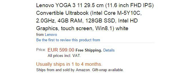 Уменьшенный вариант Lenovo Yoga 3 с 11.6-дюймовым экраном на подходе-2