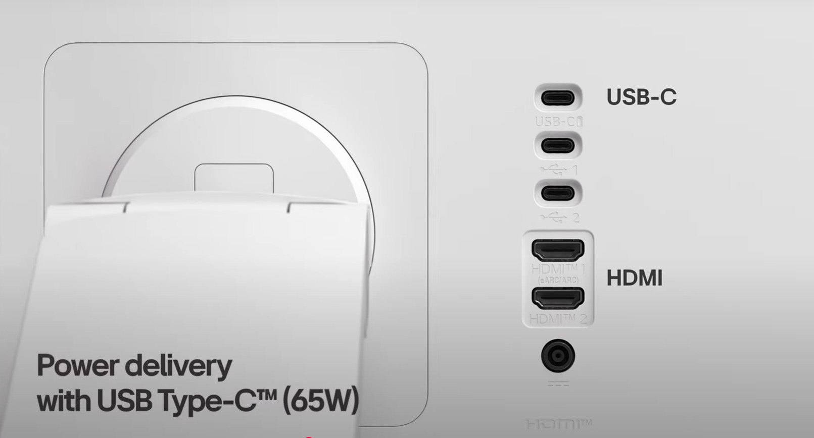 Порти підключення LG Smart Monitor Swing