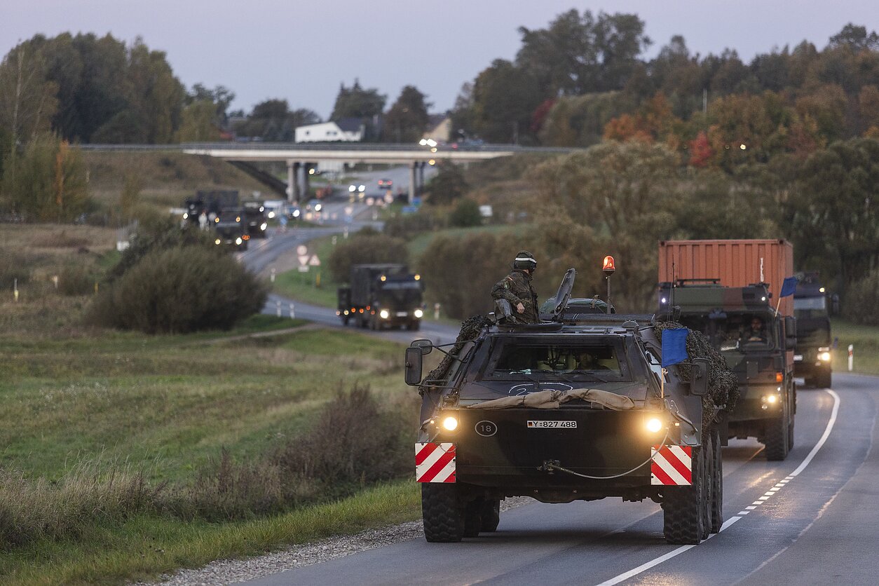 Military convoy in Lithuania