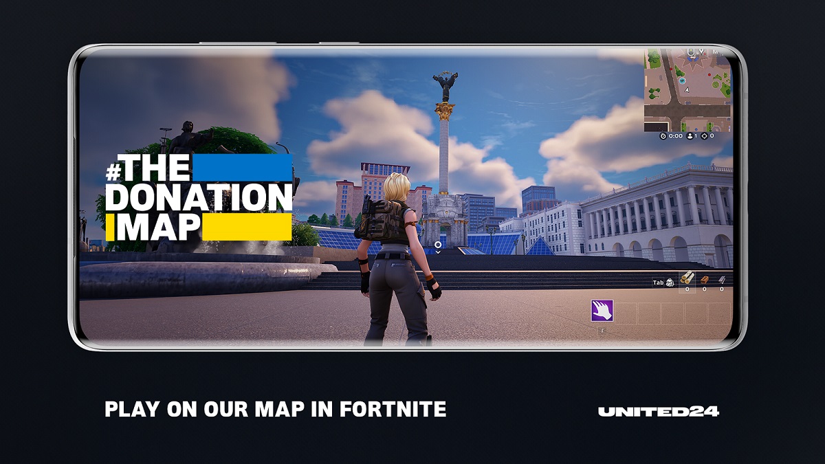 Присоединяйтесь! В Fortnite появилась уникальная возможность помочь в восстановлении Украины, гуляя по виртуальному центру Киева