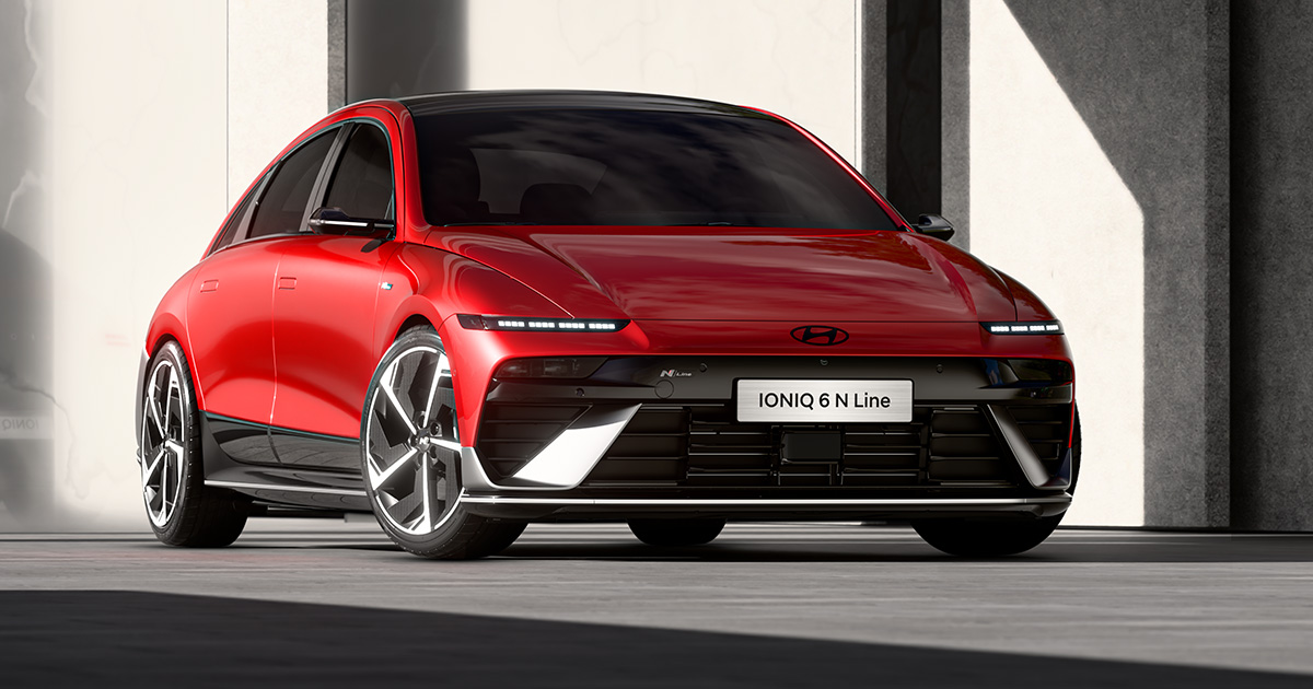 Red Hyundai Ioniq 6 N Line