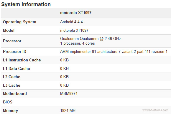 В сети появились спецификации будущего смартфона Moto X+1 (Motorola XT1097)-2