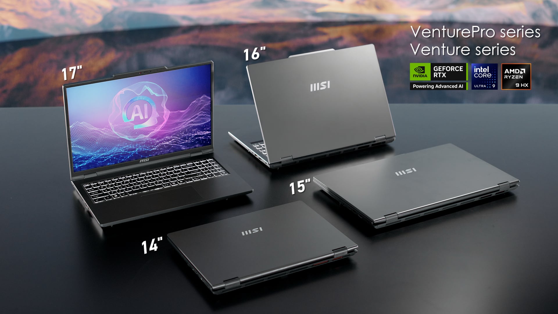 Ноутбуки серії Venture та Venture Pro. Ілюстрація: MSI