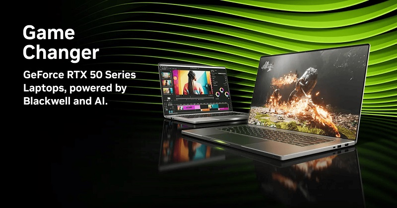 RTX 50-series graphics card poster for notebooks
