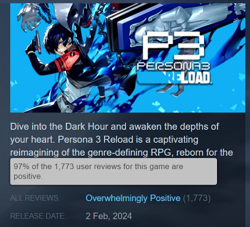 Persona 3 : Reload, le remake du JRPG culte des studios Atlus, est sorti.-2