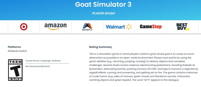 Похоже, что Goat Simulator 3 выйдет на Nintendo Switch: рейтинговое агентство ESRB подтверждает это-2