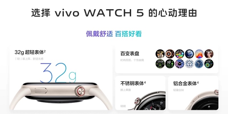 Vivo Watch 5 в различных цветах