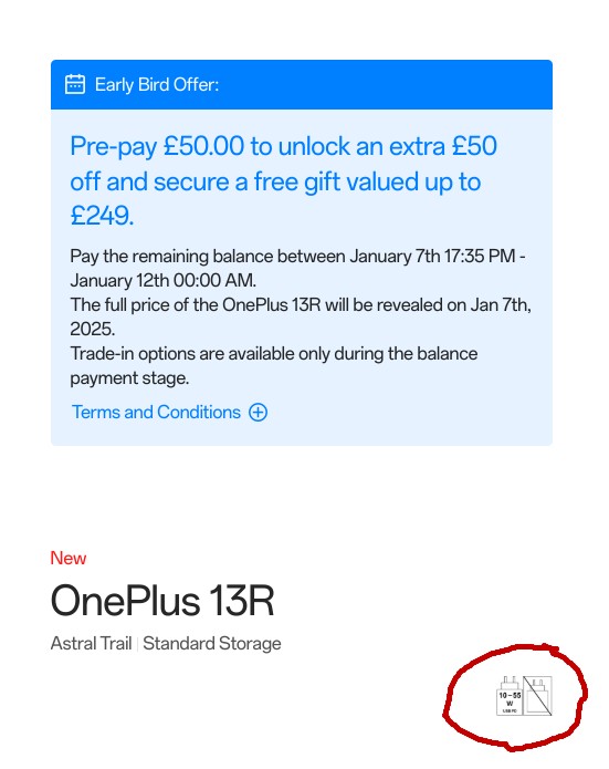 OnePlus UK website confirms that OnePlus 13R will not come with a charger