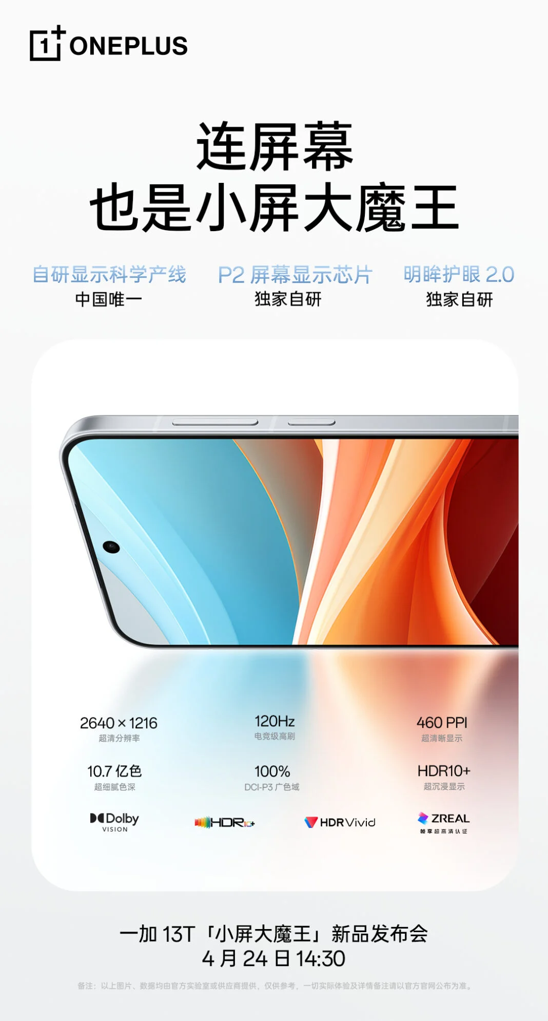 Технические характеристики дисплея OnePlus 13T