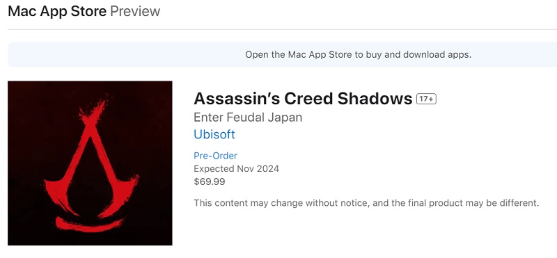 Чудова новина для користувачів Mac: Assassin's Creed Shadows вийде на комп'ютерах Apple одночасно з іншими платформами-2
