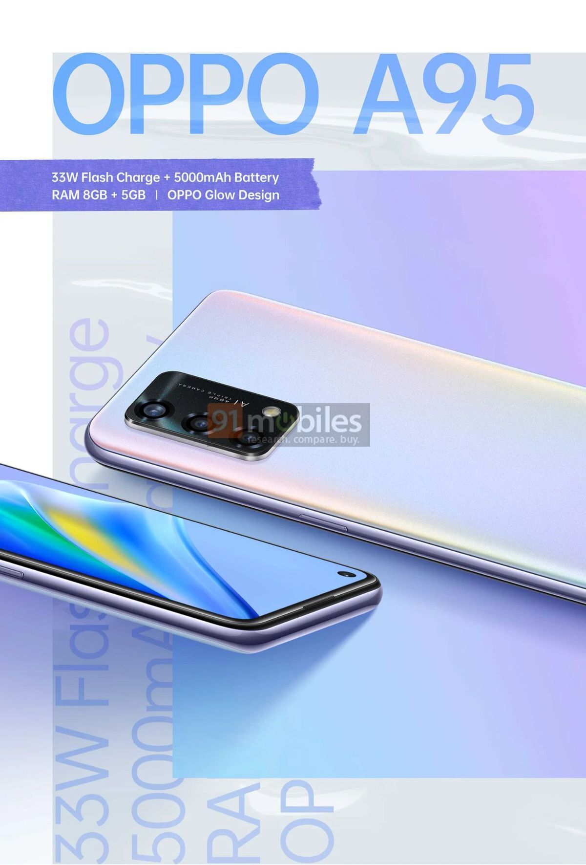 У мережі з'явилися якісні прес-зображення OPPO A95