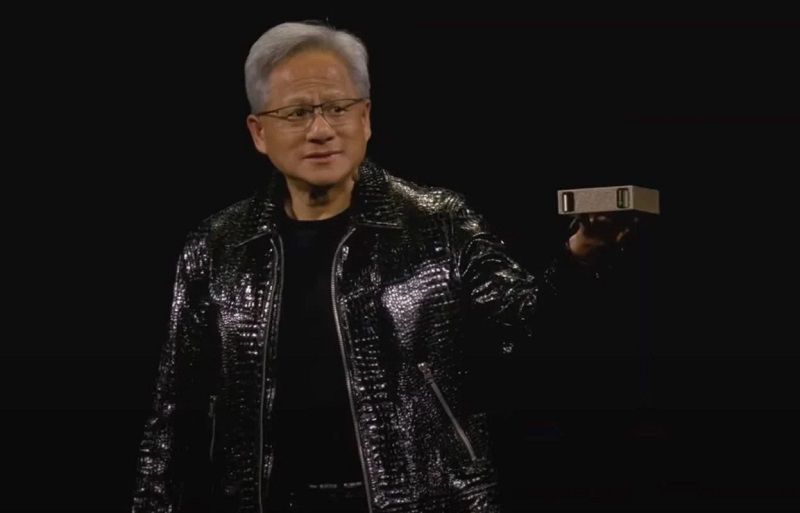 Jensen Huang with Project Digits