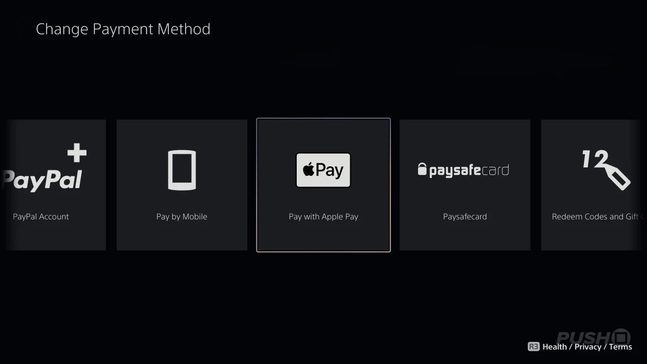 PlayStation Store sur PS5 avec la possibilité d'acheter via Apple Pay