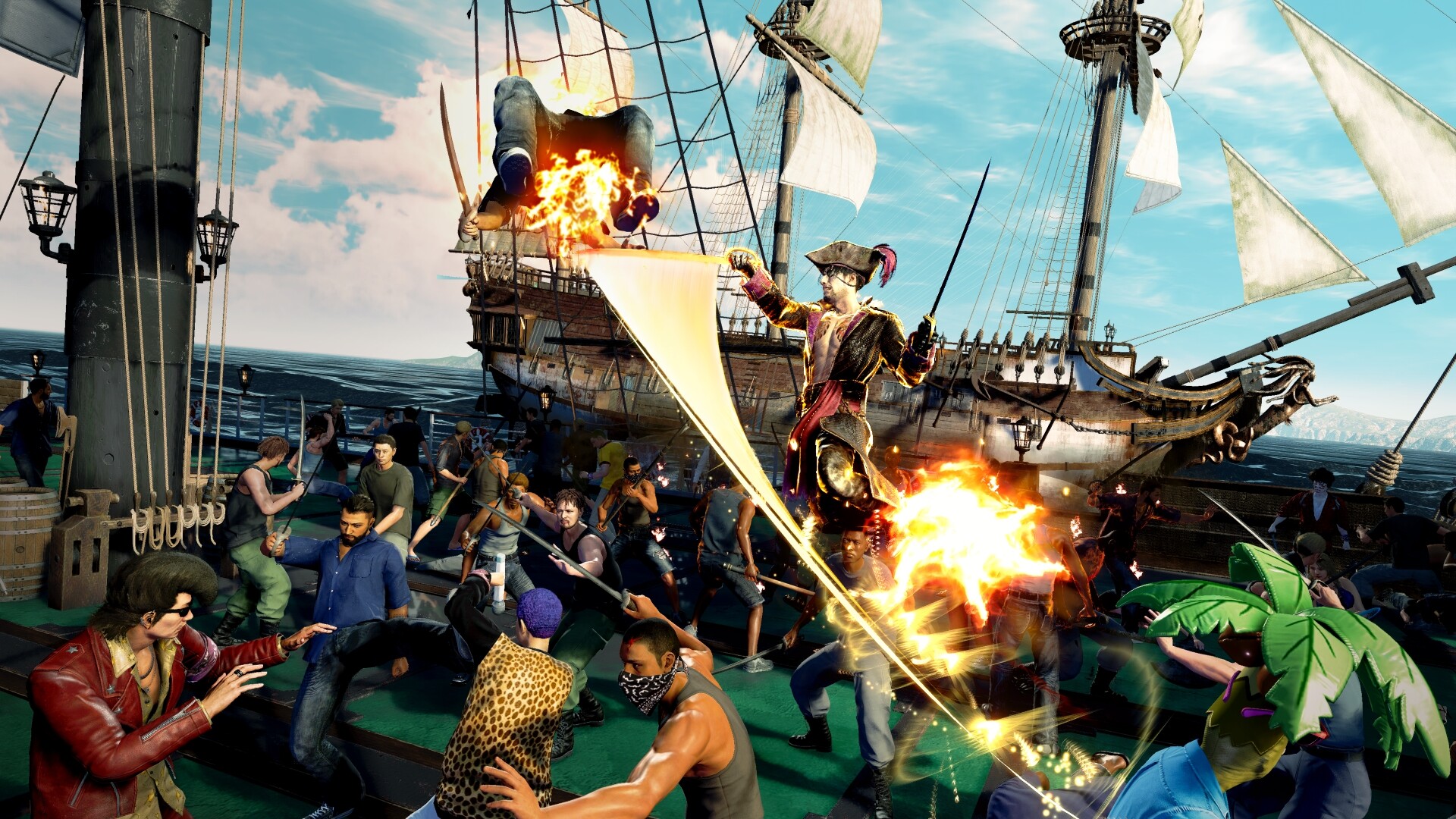 The island exploration scene in the game Like a Dragon: Pirate Yakuza in Hawaii