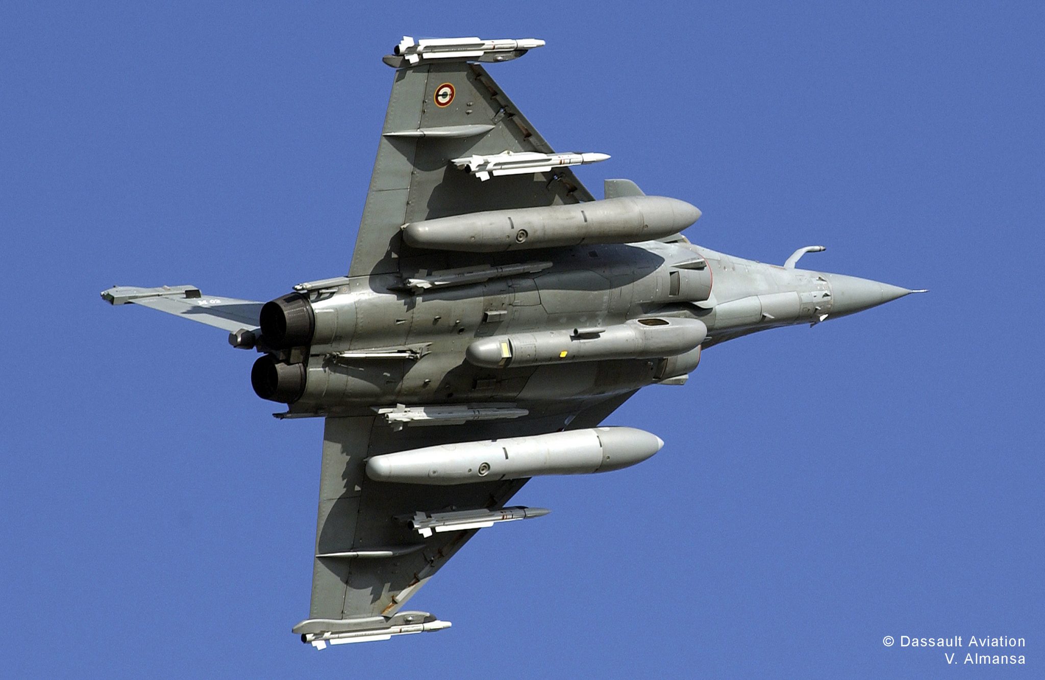 L'avion de combat français Rafale. Illustration : Dessault