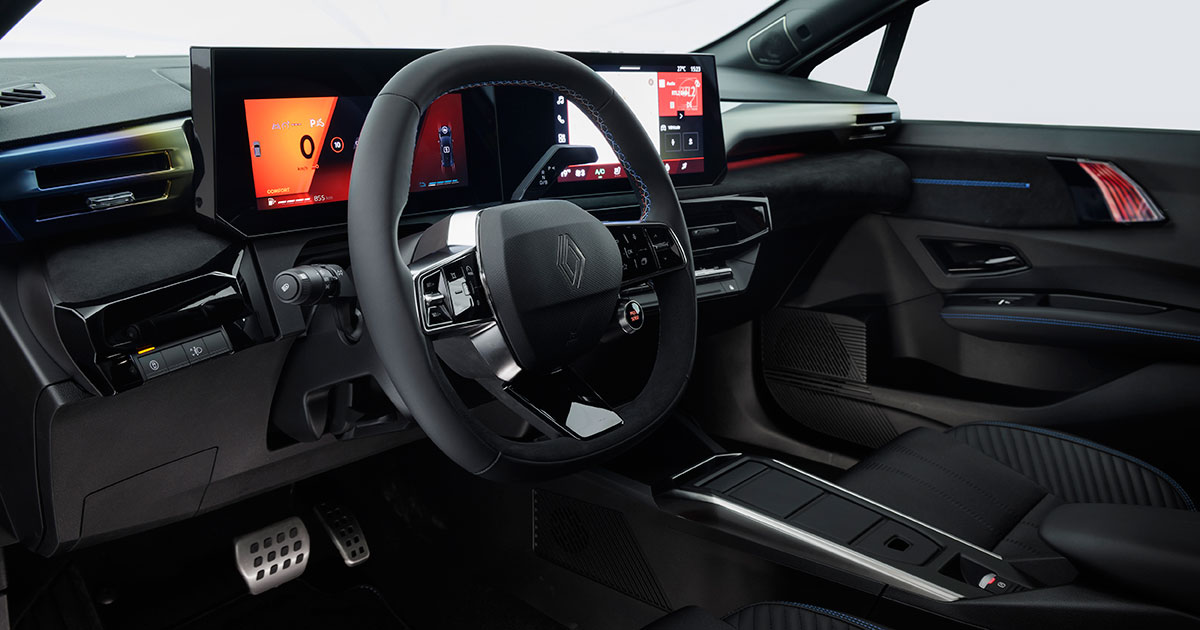 Renault Clio interior with multimedia system