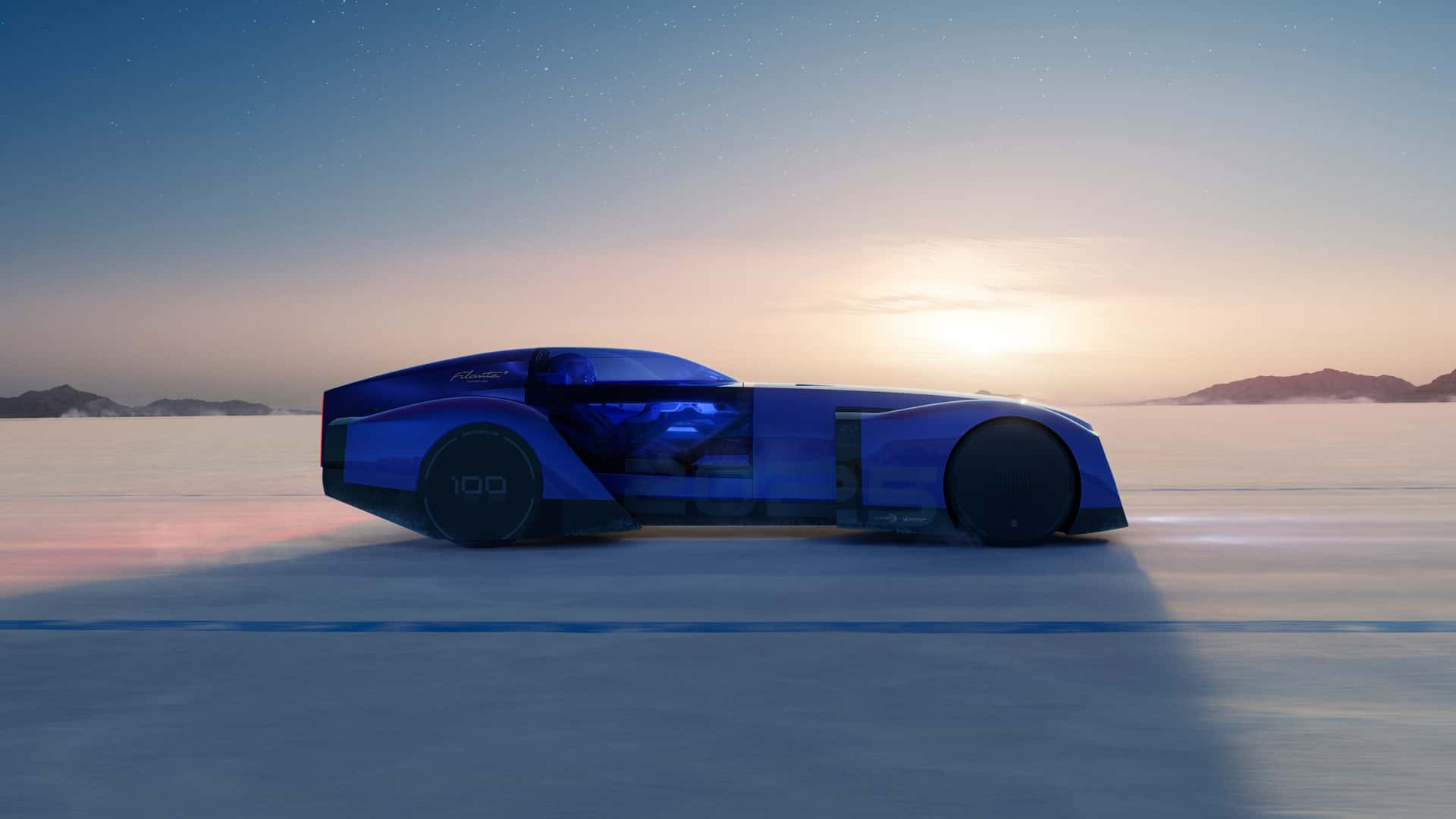 Vue arrière de la Renault Filante Record 2025