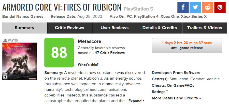 Экшен Armored Core VI: Fires of Rubicon получает высокие оценки критиков. Фанаты франшизы будут в восторге от новой игры FromSoftware-3