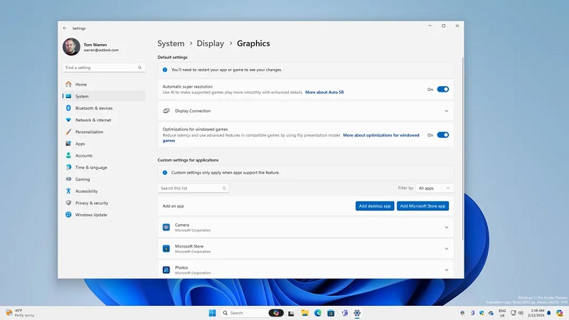 La technologie de super résolution automatique - analogue à DLSS et FSR - a été détectée dans la version test de Windows 11.-2