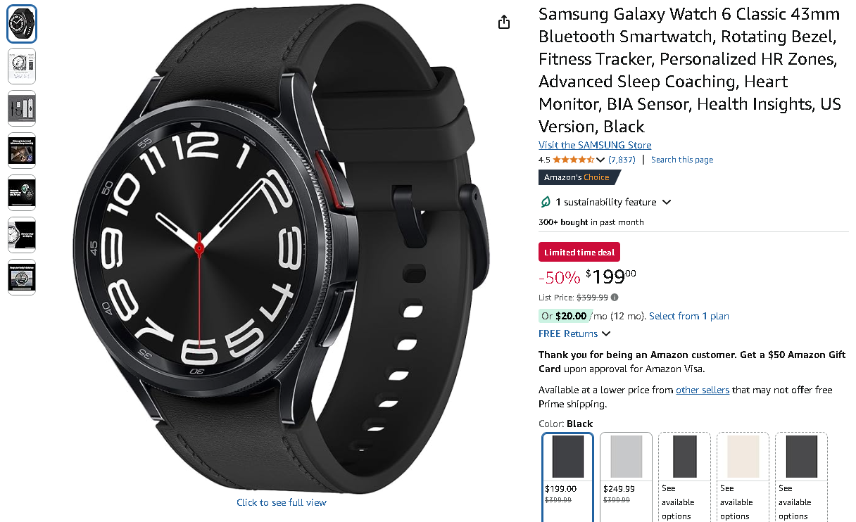 Screenshot of the Galaxy Watch 6 Classic